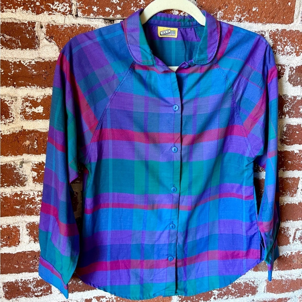Vintage Club Soda multi color button down top - Picture 4 of 7